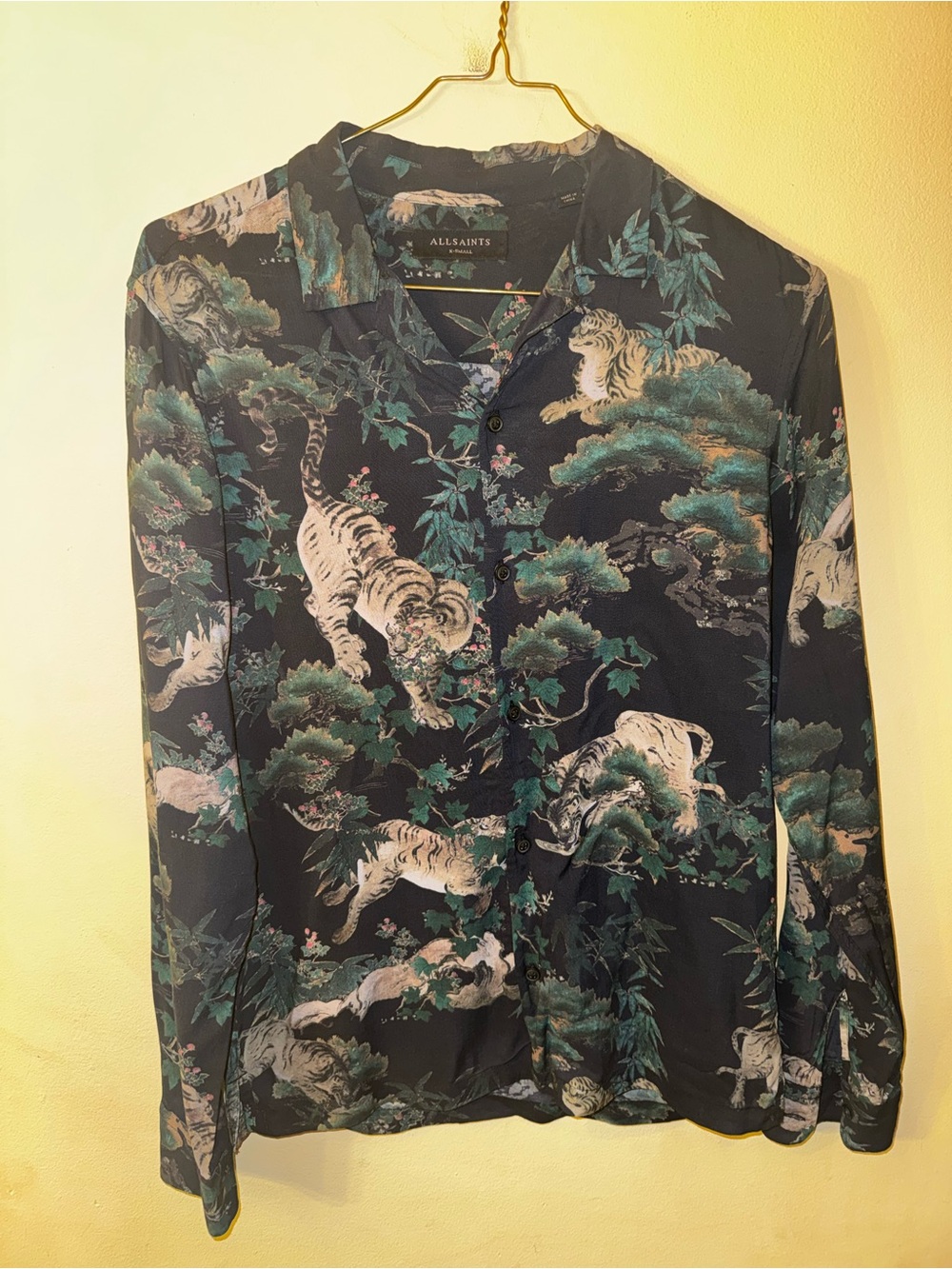 All saints Men’s Thicket LS Shirt, X-Small